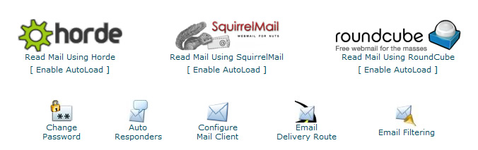 webmail's main screen