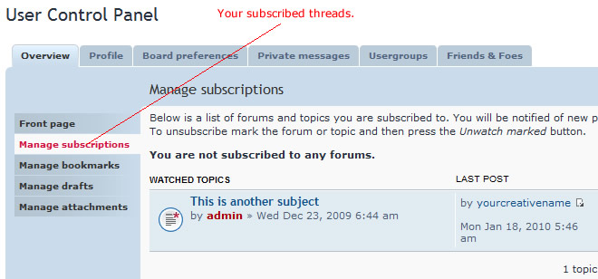 subscribe to web forum threads