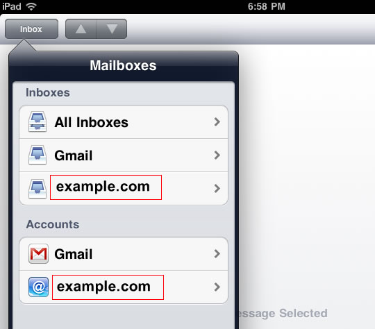 how to find my inbox on my ipad
