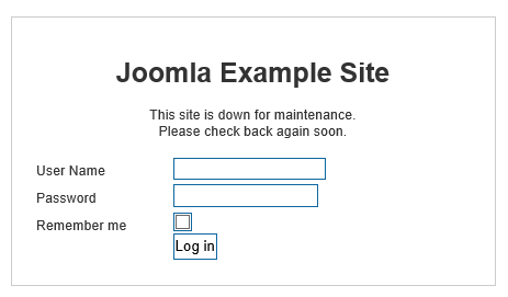 custom message when site is offline