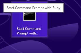 ruby tile on Windows Start page