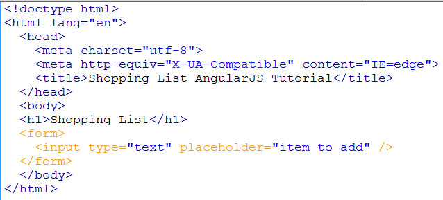 angular starting html