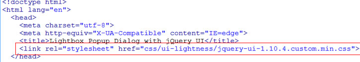 Include jQuery UI CSS
