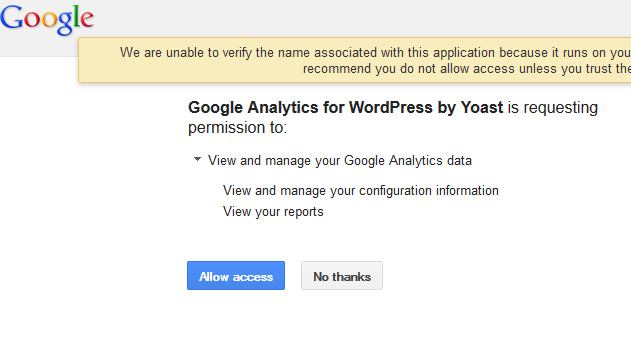 google analytics permission