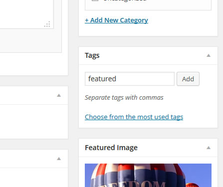 add tag featured