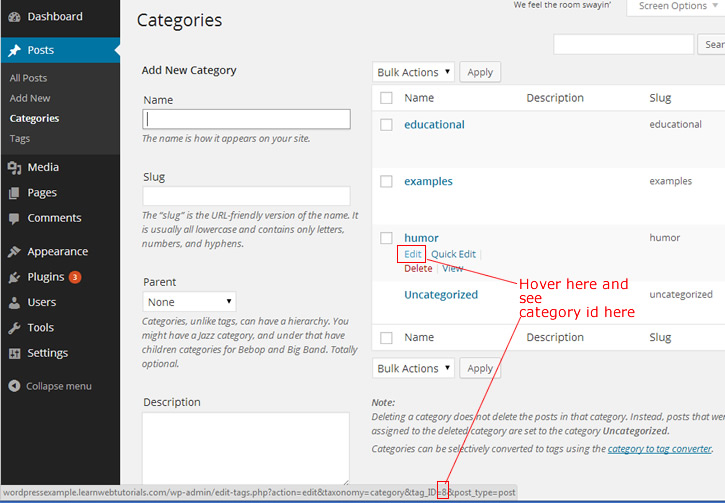 how to determine category id