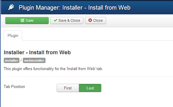 install from web position