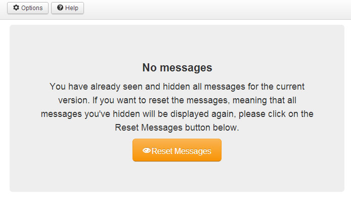 reset message button