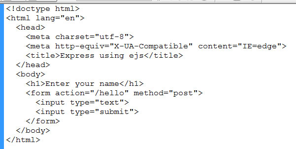 html using ejs