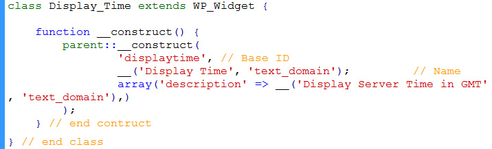 extend WP_Widget class
