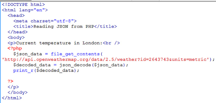 using PHP function file_get_contents