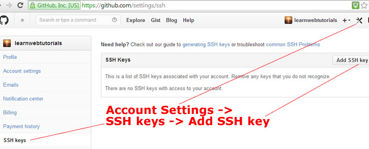 adding ssh key to github