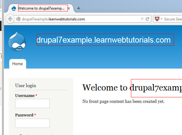 Drupal site title