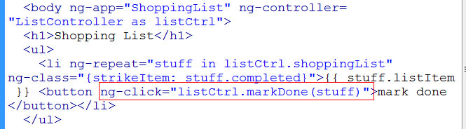 calling controller function in ng-click