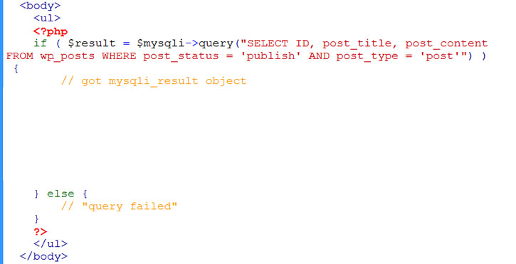 PHP to connect and query from WordPress mysql database | Learn Web